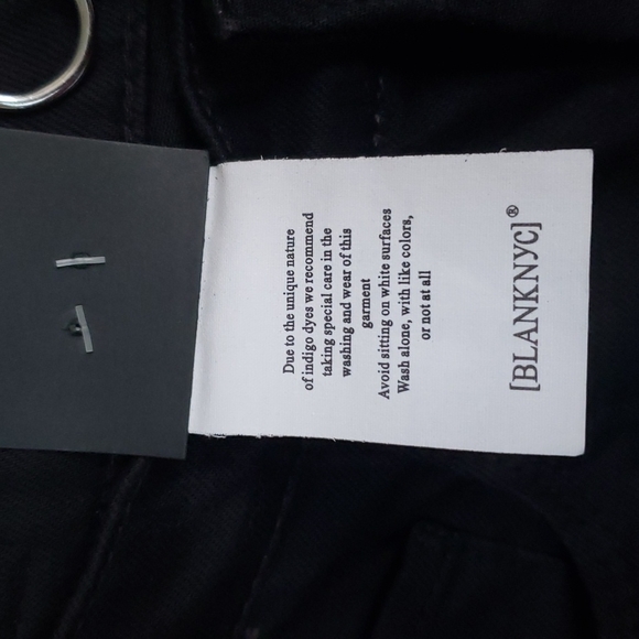 BLANK NYC The Rivington Black with White Stripe High Rise Jeans - Picture 8 of 9